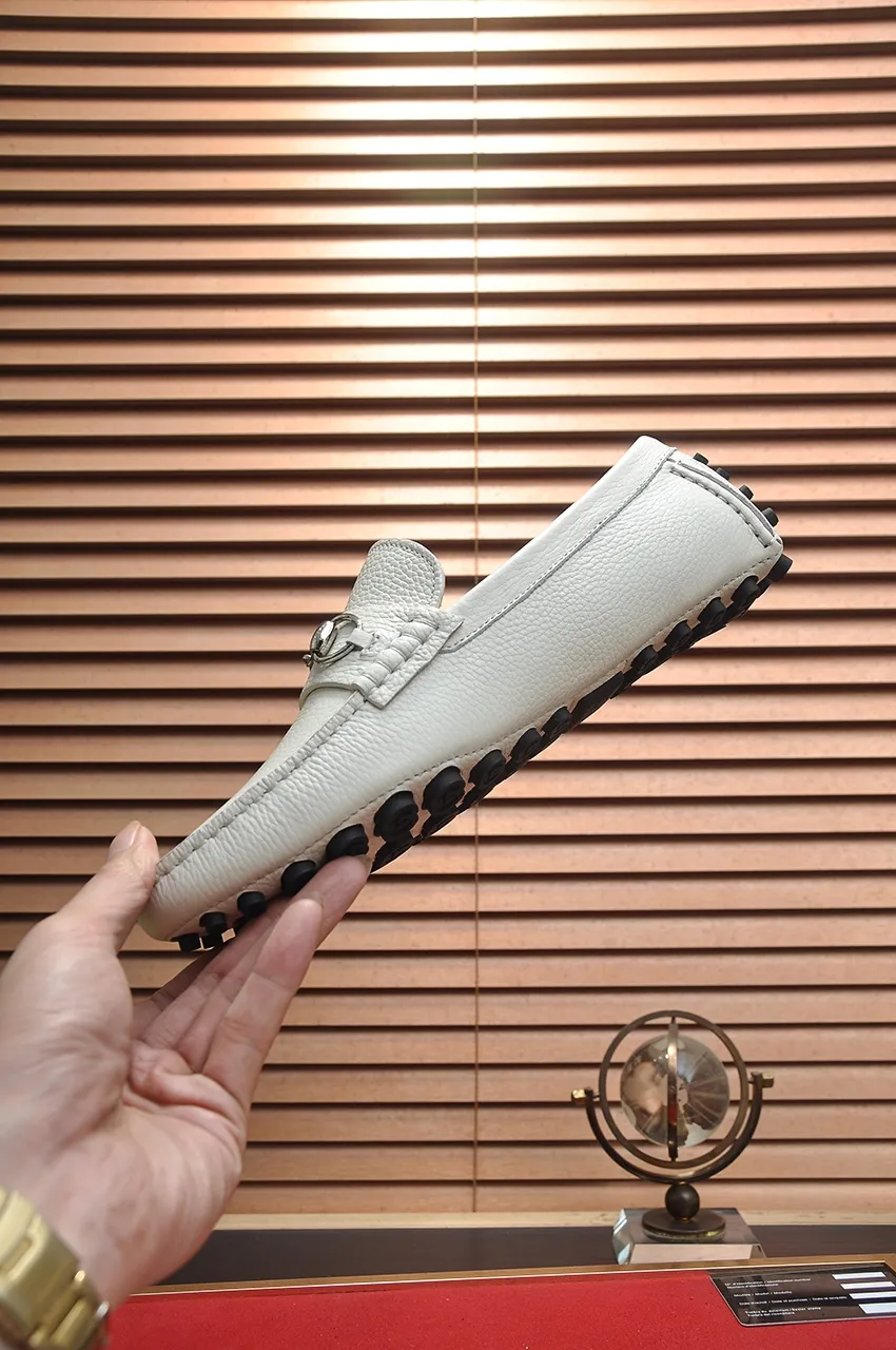 Men's Men's Shoes💰420💶【GUCCI】 (High-end Niuli) New 🍀Gucci*——Gucci Doudou Shoes! Made of imported original cowhide, the inner top layer is comfortable cowhide lining! Original wear-resistant rubber outsole! High quality products! Code number 38-44!